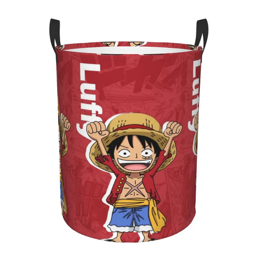 Cesta de almacenamiento de One Piece - Diseño rojo clásico de Monkey D. Luffy