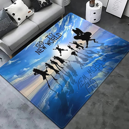 Tappeto One Piece - Stile Full Crew "New World" (Decorazione per camera da letto)