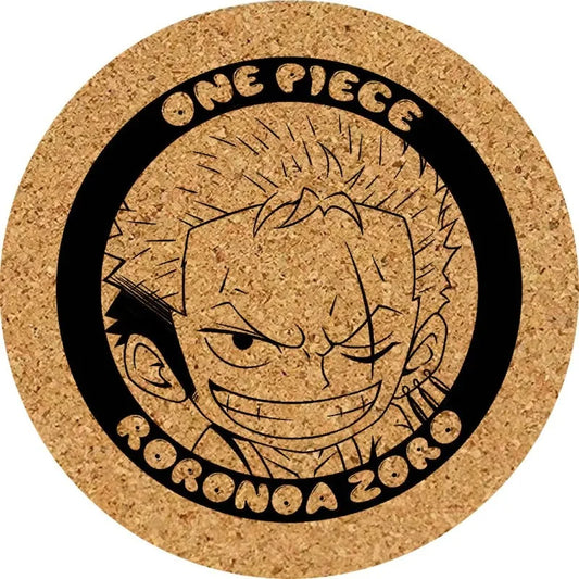 Dessous de Verre One Piece - Wanted Roronoa Zoro Gravure Liège