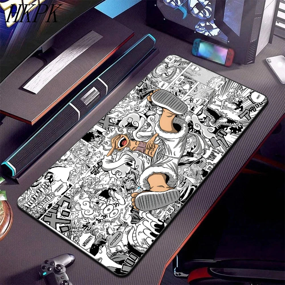 Tappetino da scrivania One Piece - Collage di pannelli manga in bianco e nero