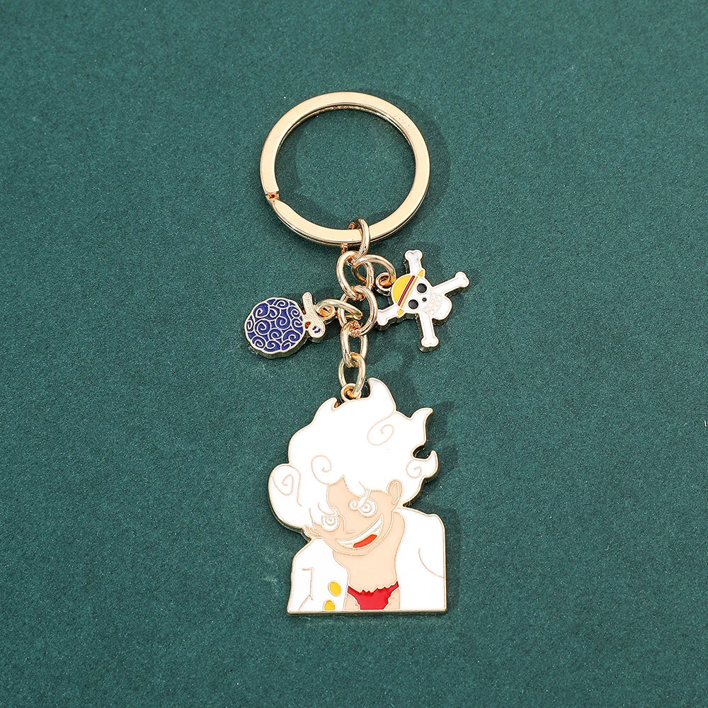 Porte-clés One Piece - Monkey D. Luffy Gear 5 Nika (Émaillé)