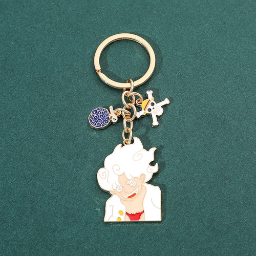Porte-clés One Piece - Monkey D. Luffy Gear 5 Nika (Émaillé)
