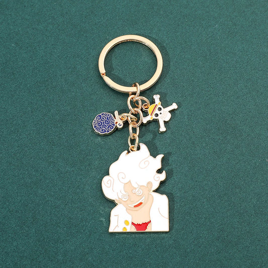 Porte-clés One Piece - Monkey D. Luffy Gear 5 Nika (Émaillé)