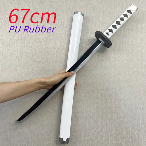 Katana de cosplay de One Piece - Espada Wado Ichimonji (67 cm, blanca, espuma de poliuretano)