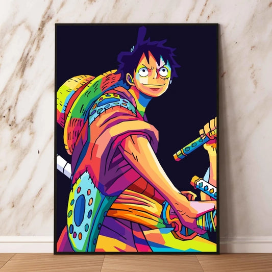Tableau One Piece Pop Art - Monkey D. Luffy Chapeau de Paille