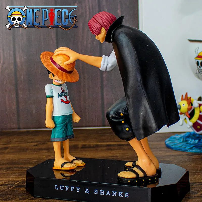Figura de One Piece - Escena icónica: Luffy y Shanks (El Pasaje del Sombrero)