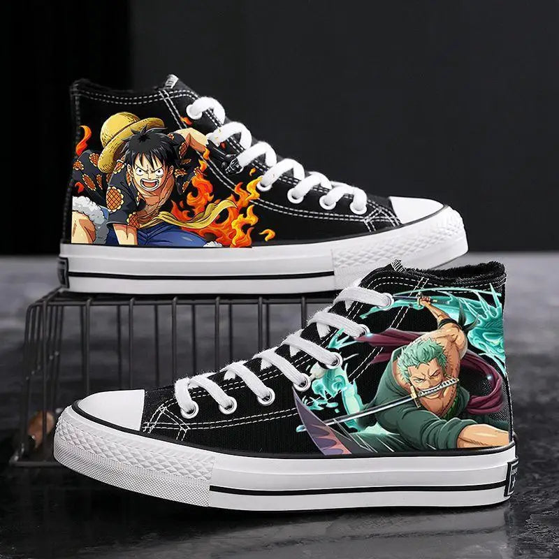 Scarpe da ginnastica One Piece Zoro combattimento nero fan