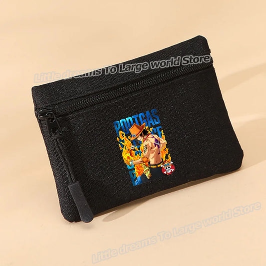 Porte-monnaie One Piece – Luffy Pixel Art Noir