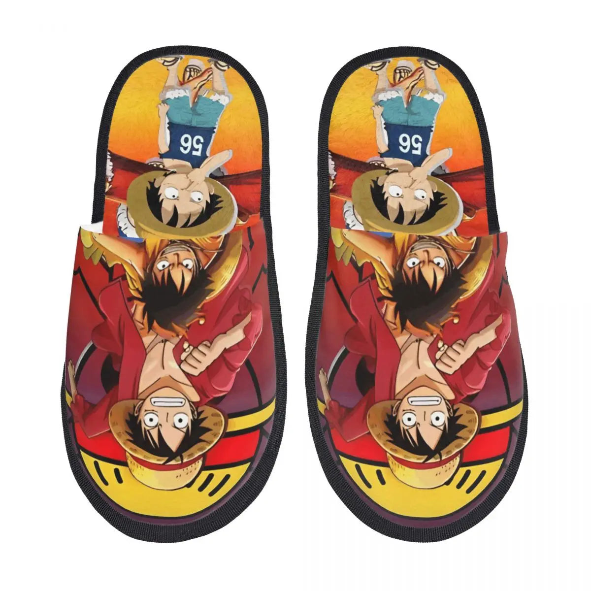 Pantofole One Piece - Design del cappello di paglia di Rufy (azione)