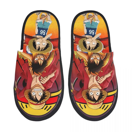 Pantofole One Piece - Design del cappello di paglia di Rufy (azione)