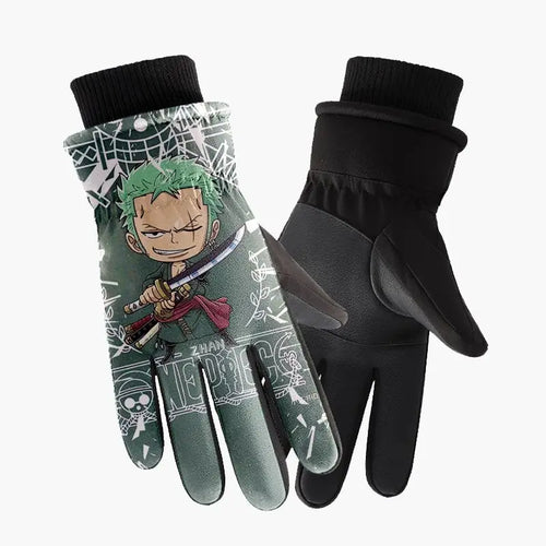 Gants One Piece – Roronoa Zoro Illustration Verte