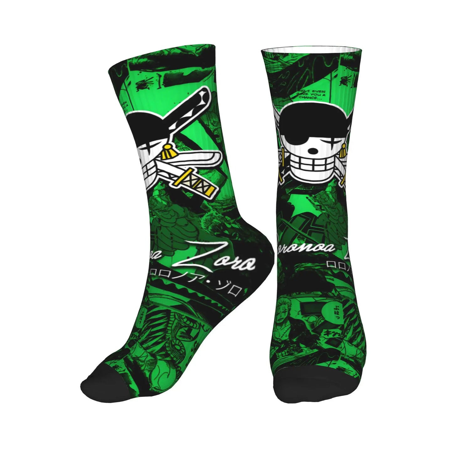 Chaussettes One Piece - Zoro Wano Vert