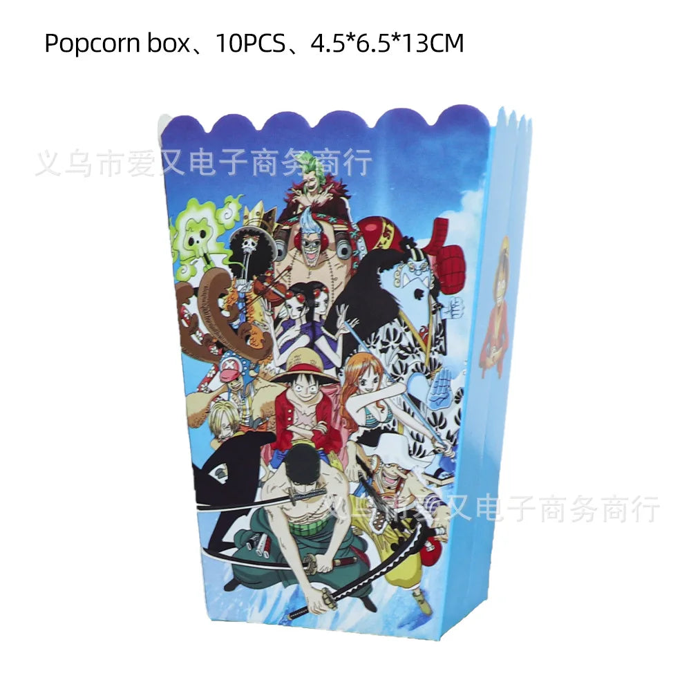 Pot à Popcorn One Piece - Boîte de Dégustation pour Fête (Lot de 10)