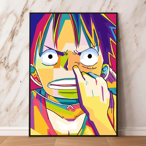 Tableau One Piece Pop Art - Luffy nez
