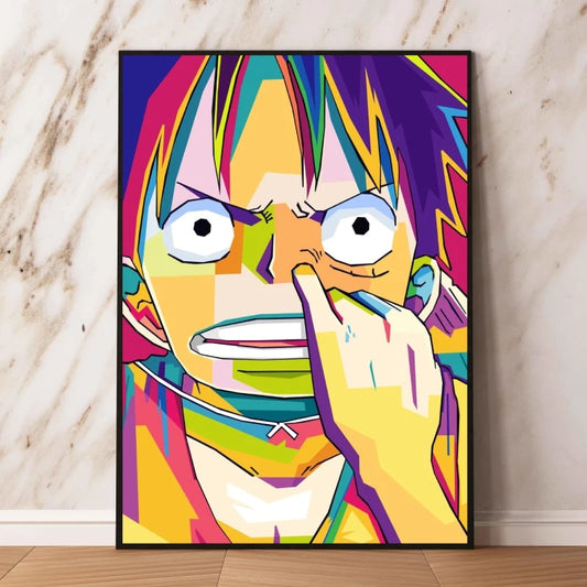 Tableau One Piece Pop Art - Luffy nez