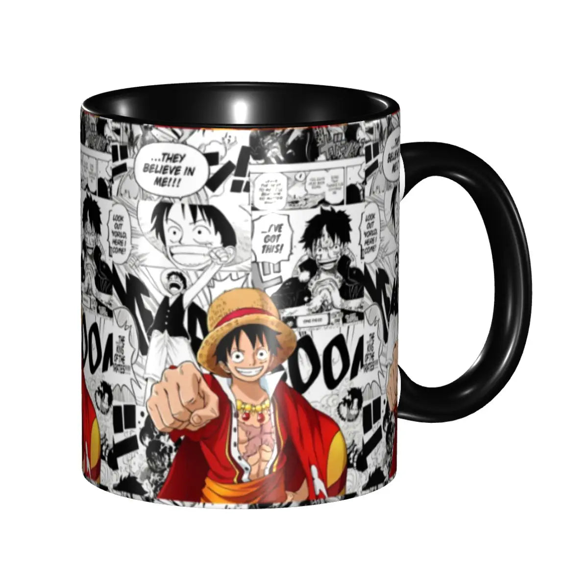 Mug One Piece - Collage Manga Noir & Blanc