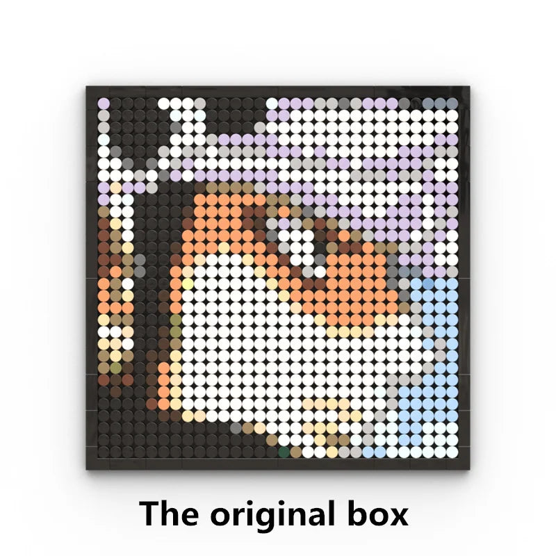 One Piece Pixel Art Mosaic Painting - Ritratto di Roronoa Zoro (mattoni)