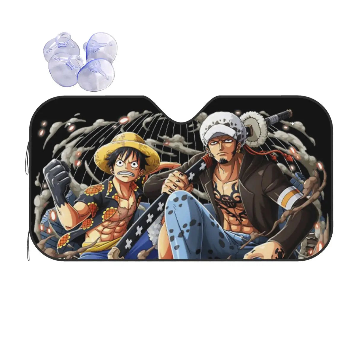 Parasole per auto One Piece - Ritratto di Cyborg Franky (finestrino laterale)