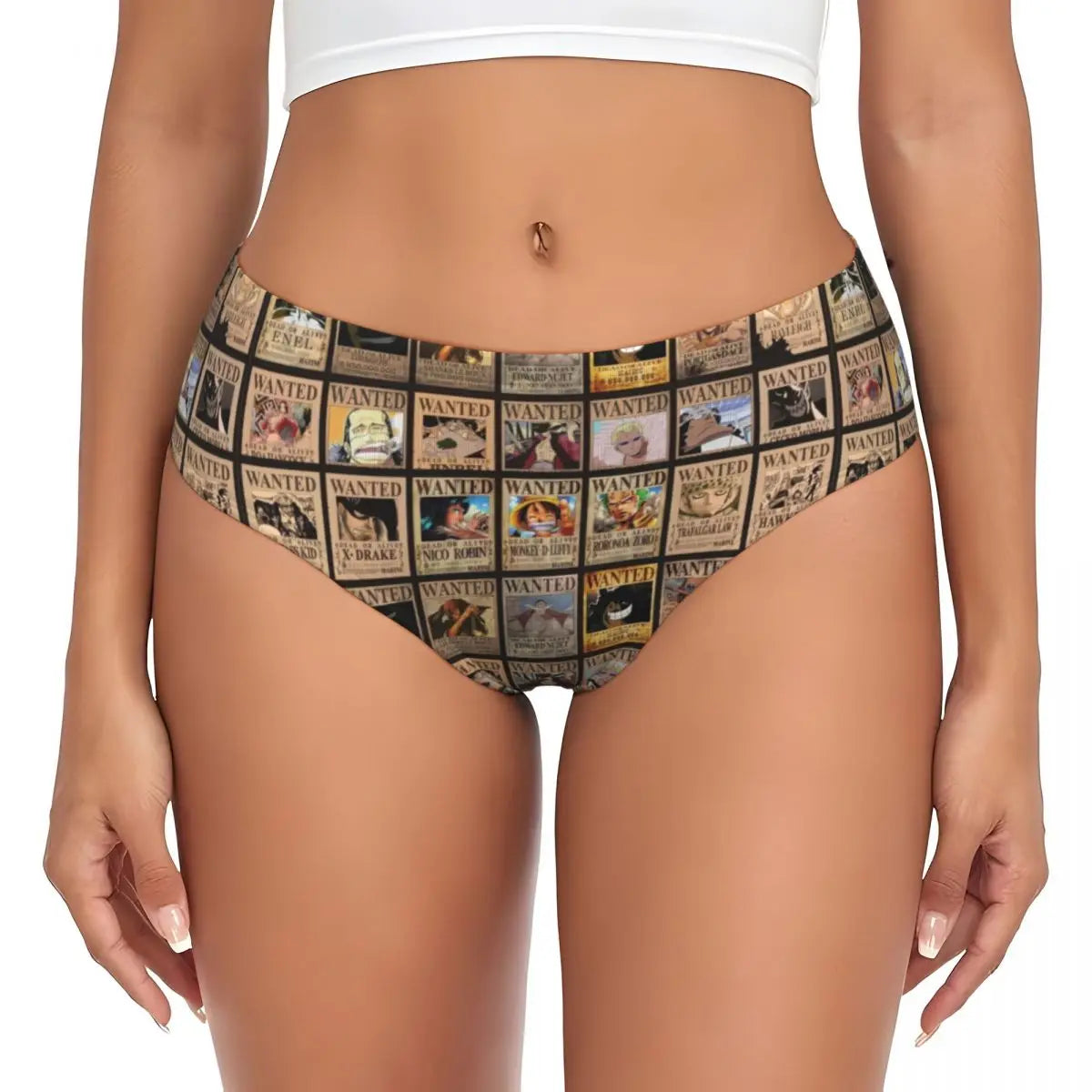 Bragas de One Piece - Collage del logotipo de Jolly Rogers (gris)