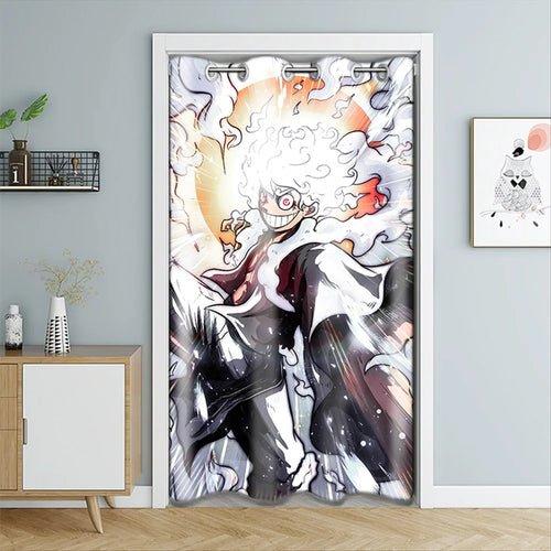 Rideau de Porte One Piece - Luffy Gear 5 Nika (Aura de Puissance)