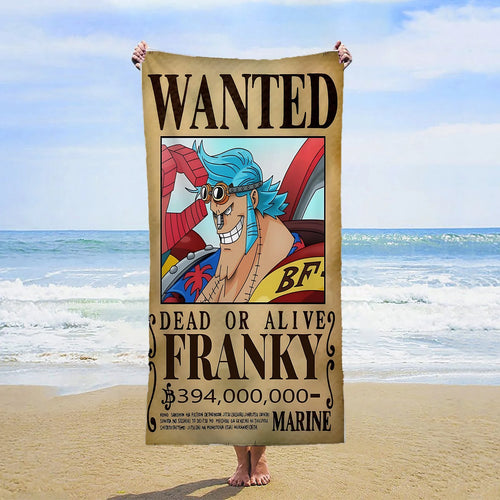 Serviette de Plage One Piece - Wanted Franky (Iron Pirate)