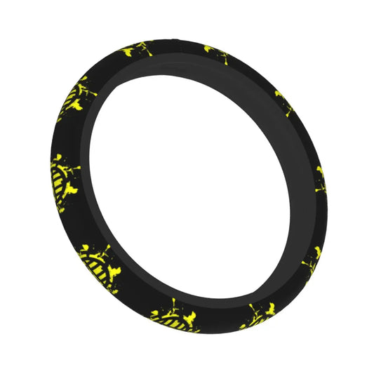 Couvre-Volant Voiture One Piece – Motifs Pirates Jaune Fluo
