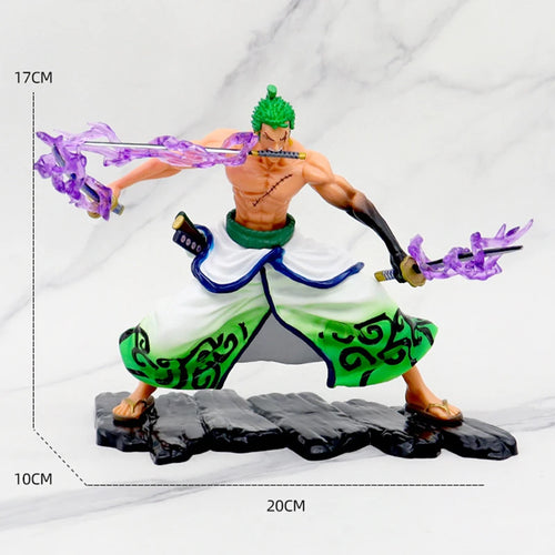 Figurina One Piece - Tecnica delle tre spade di Roronoa Zoro (Aura verde)