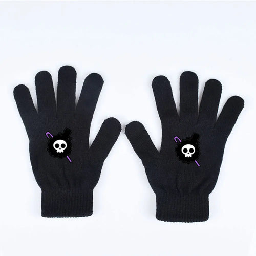 Guantes de One Piece – Pirata Calavera Morado