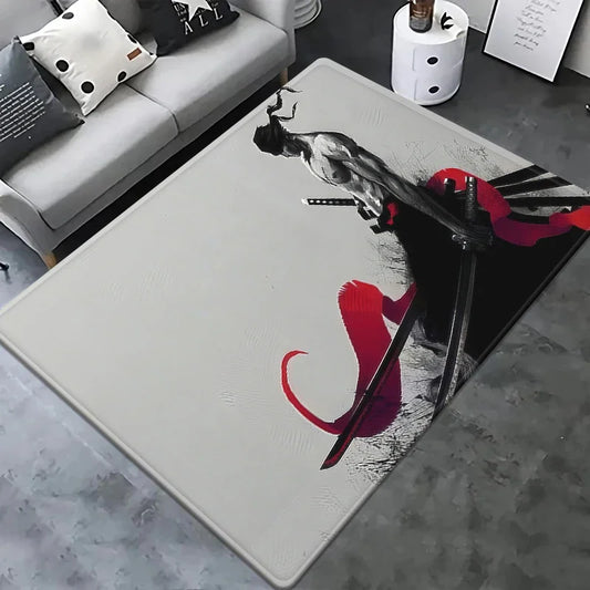 Tapis One Piece - Silhouette Nico Robin (Design Artistique Noir)