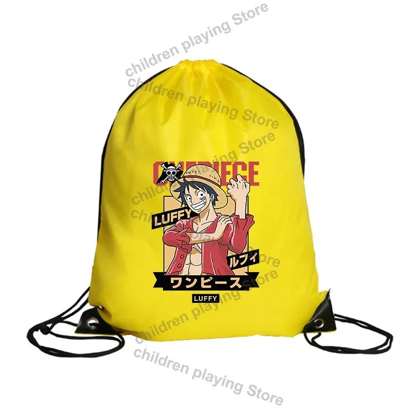 Sac à cordon One Piece – Monkey D. Luffy Wanted Jaune