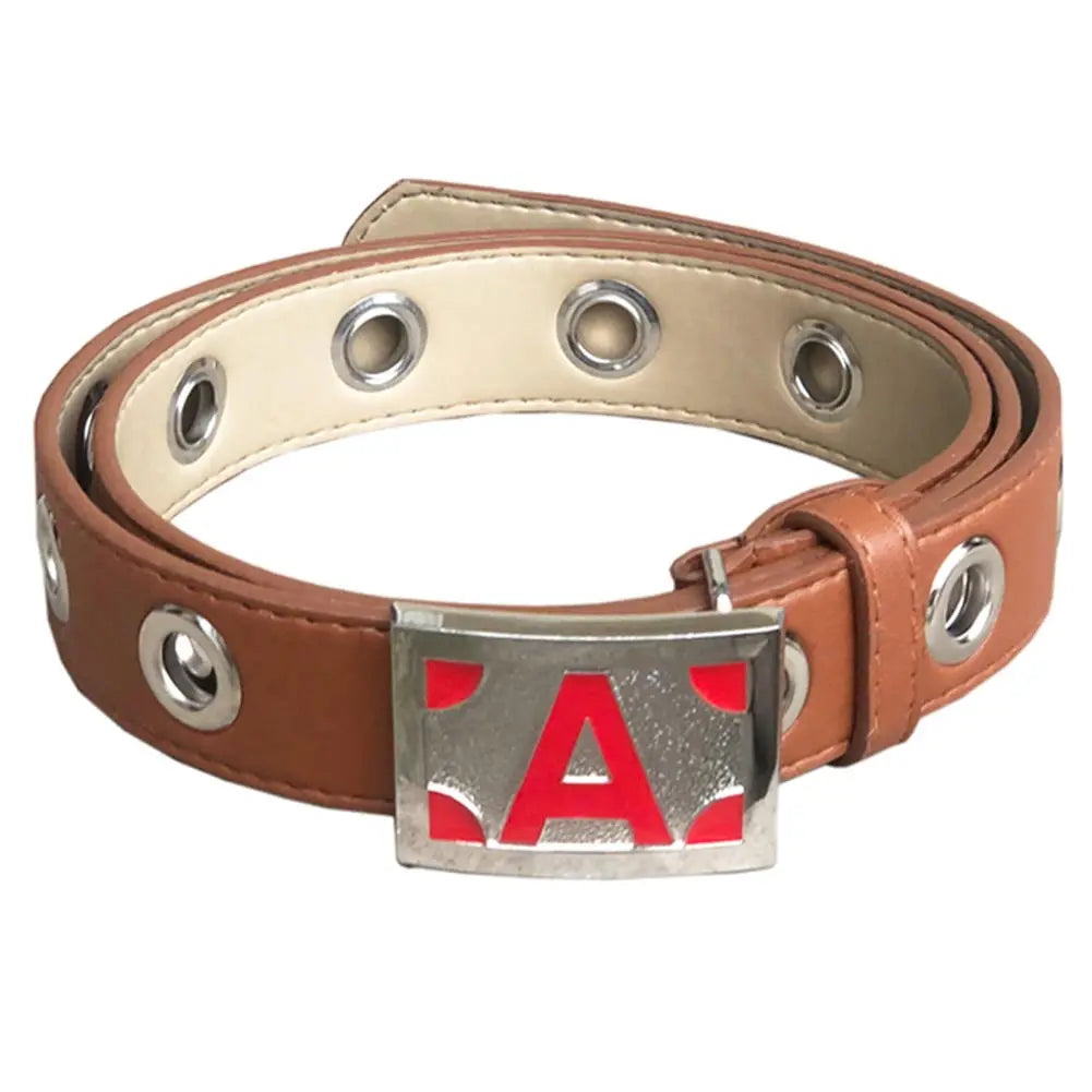 Cinturón de Ace de One Piece - Modelo de cosplay de cuero marrón