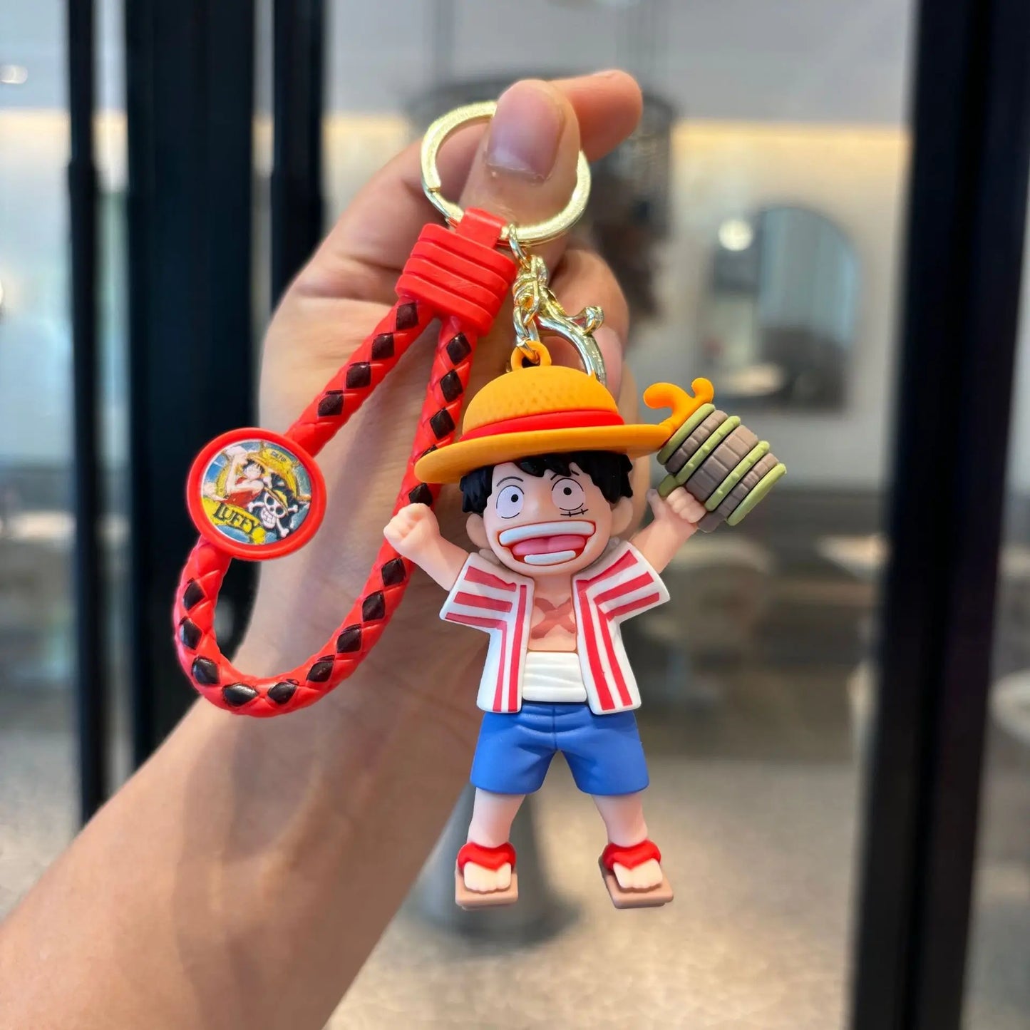 Figurine Porte-Clés One Piece – Luffy Chapeau de Paille 3D
