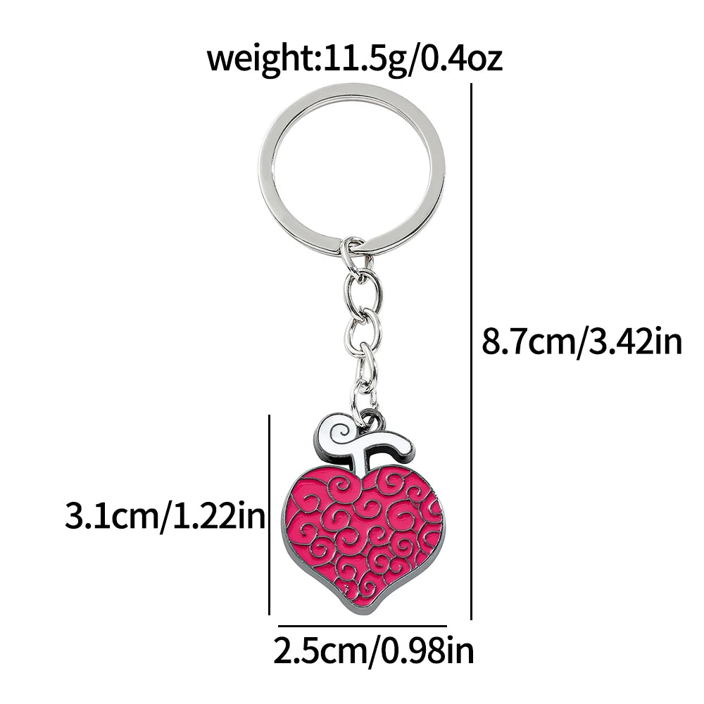 Porte-Clés One Piece – Collier Cœur Rose Trafalgar Law