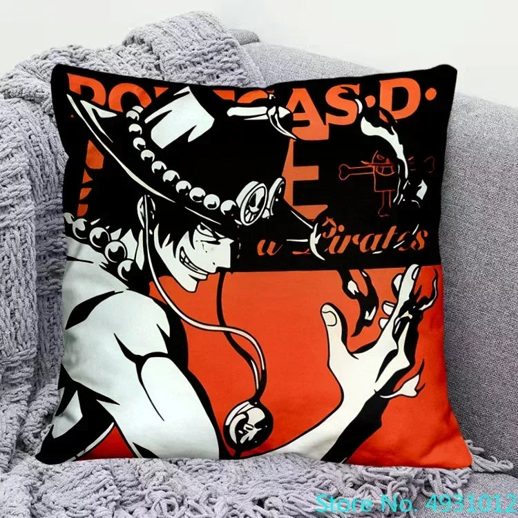 Funda de cojín de One Piece - Portgas D. Ace y Sabo (Hermanos)