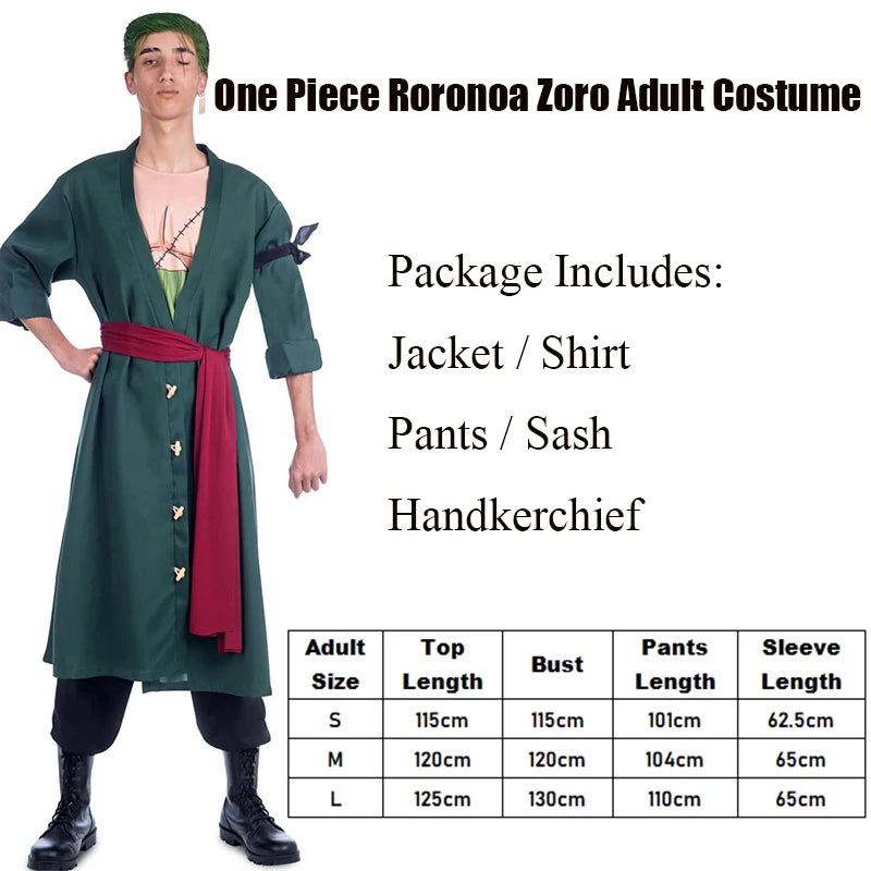 Disfraz de una pieza - Traje para adulto de Roronoa Zoro (estilo Wano Kuni)
