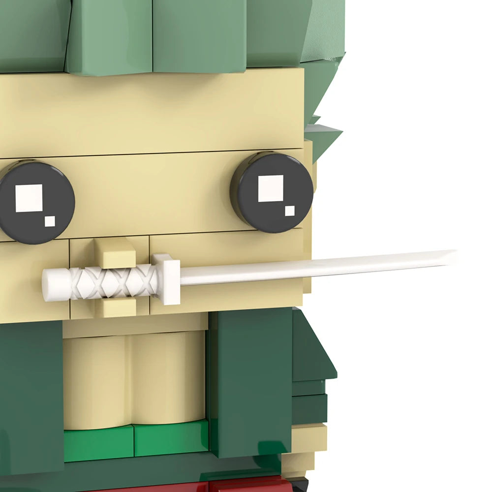 Figura de Lego One Piece - Roronoa Zoro (estilo bloque)