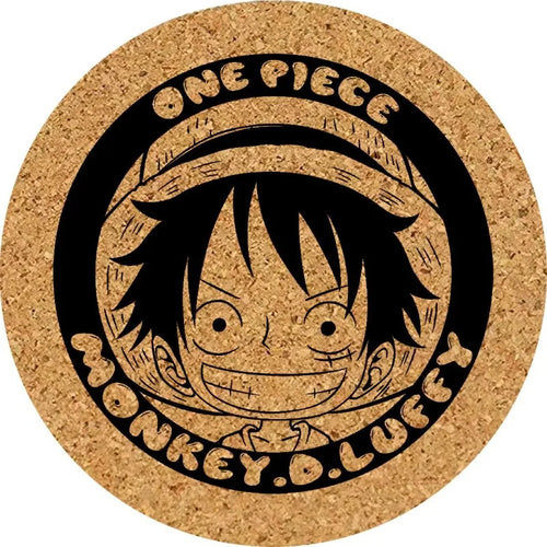 Dessous de Verre One Piece - Wanted Luffy Gravure Liège