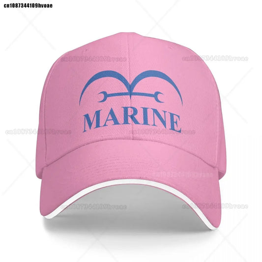 Cappellino One Piece Navy - Rosa pastello (logo ricamato)