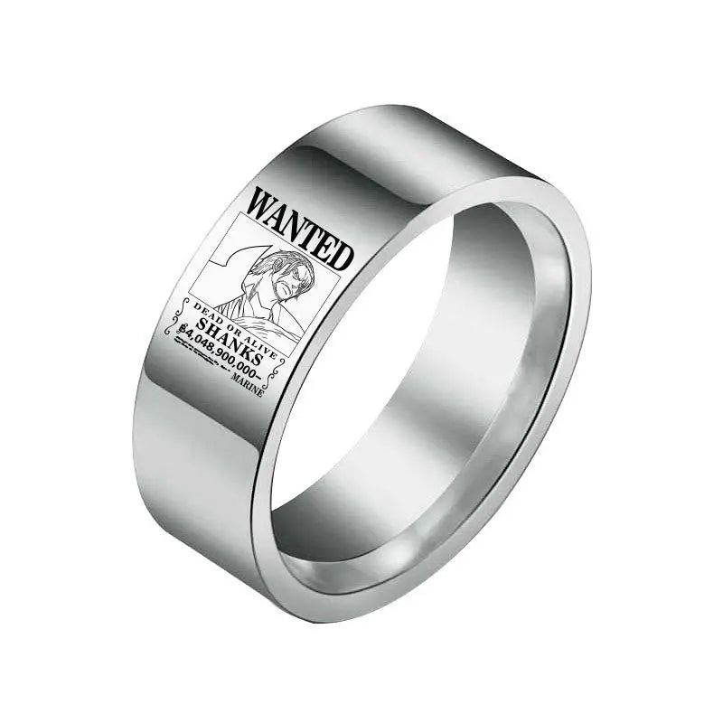 Anello One Piece - Ricercato Shanks Le Roux