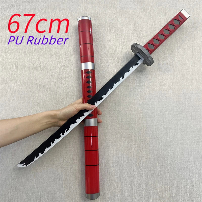 Katana de cosplay de One Piece - Espada Sandai Kitetsu de Zoro (67 cm, espuma de PU)