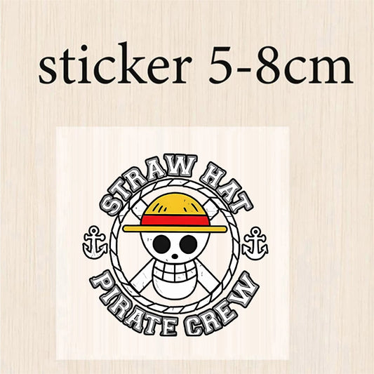 Pegatina de One Piece: logotipo de la calavera de Mugiwara