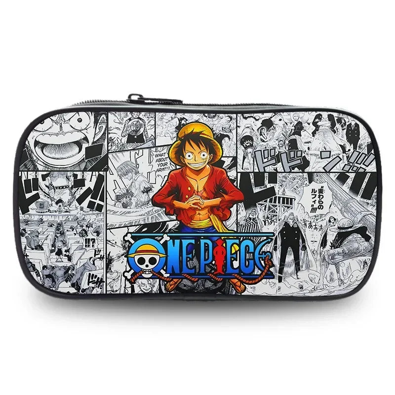 Astuccio One Piece – Luffy in stile manga bianco e nero