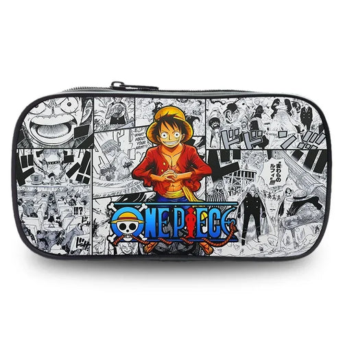 Astuccio One Piece – Luffy in stile manga bianco e nero