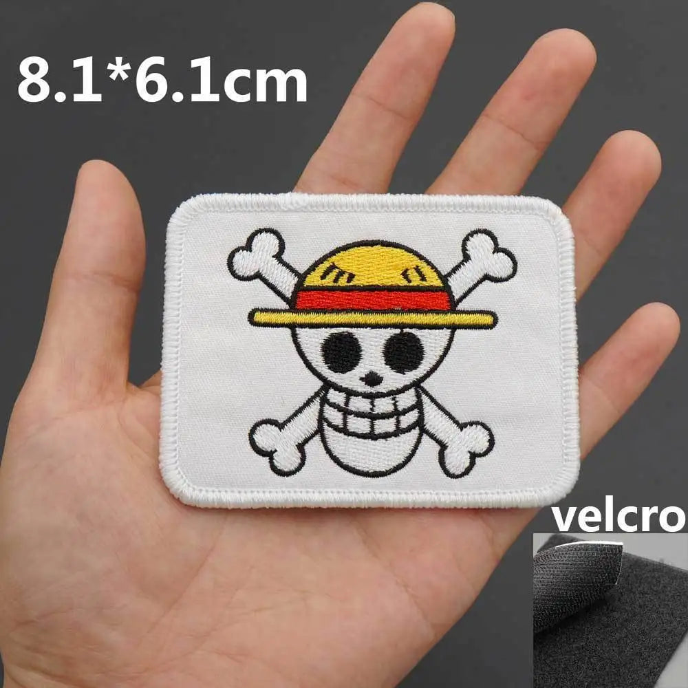 Écusson One Piece - Jolly Roger Skull & Crossbones (Rectangulaire)
