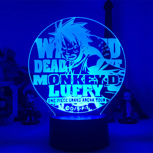 Lampe Veilleuse LED One Piece - Dead or Alive Monkey D. Luffy (Bleu)