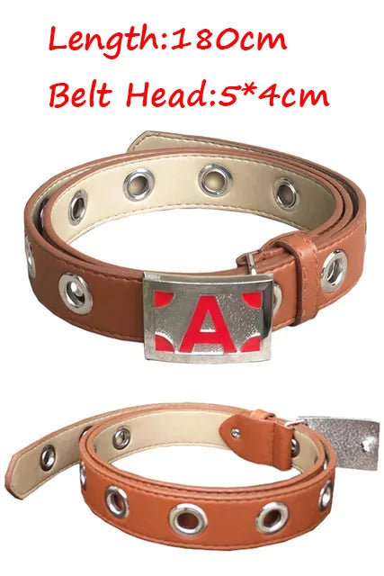 Ceinture Ace One Piece - Modèle Cosplay Cuir Marron