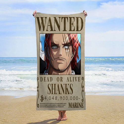 Serviette de Plage One Piece - Wanted Shanks le Roux
