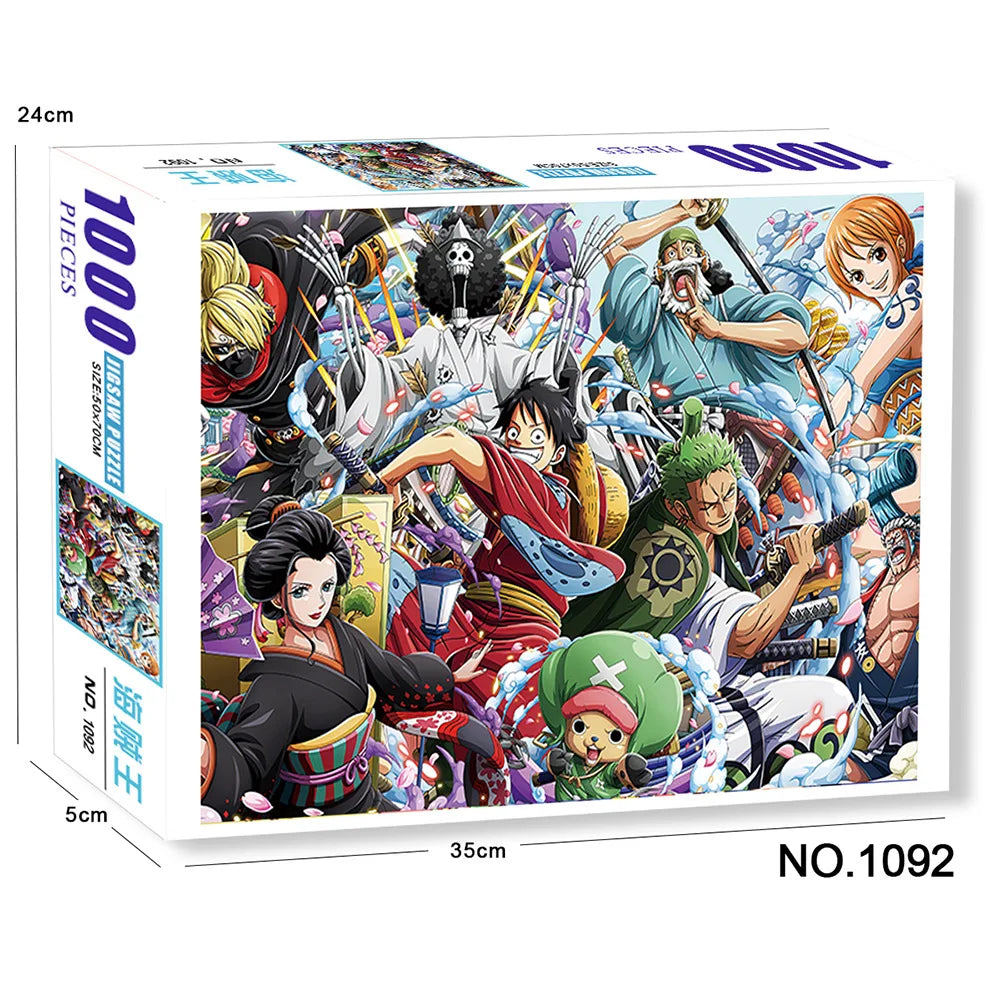 Rompecabezas de 1000 piezas de One Piece - Ilustración artística del Grupo Mugiwara