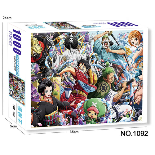 Rompecabezas de 1000 piezas de One Piece - Ilustración artística del Grupo Mugiwara