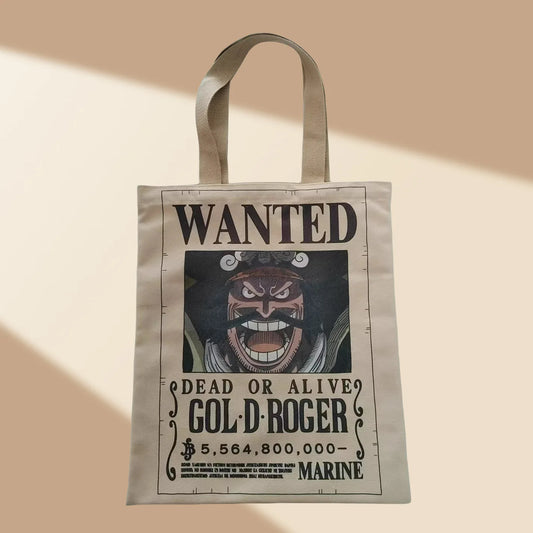 Tote Bag One Piece – Avis de Recherche Gol D. Roger Roi des Pirates